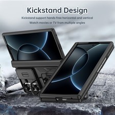 For Samsung Galaxy Z Fold 7 Sharp Armor Protective Case with Sliding Window