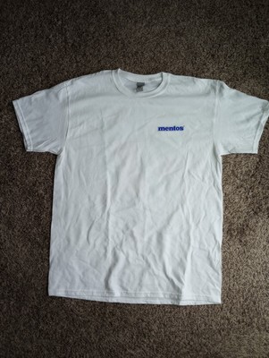 Gildan Tshirt Men's L White Graphic Print Mentos Chewy Fresh Promo y2k Pop 