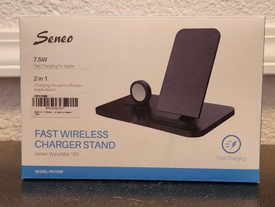 Seneo 2in1 Fast Wireless Charger Stand  7.5W for iPhone + Apple Watch