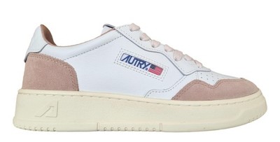Autry Medalist Damen Leder & Wildleder Schuhe ALUW FT04 weiß und pink
