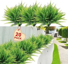Artificial Boston Fern Plants Bushes 20Packs Faux Plants Shrubs Greenery UV R...