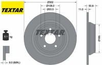 2X Bremsscheibe Textar 92268703 2 Bremsscheiben Hinterachse Hinten FüR Ford