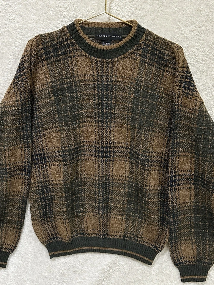 Suéter Tejido Vintage Años 90 Para Hombre Mediano Multicolor Rayas Cuello Redondo Hecho en Italia Foto 2 de 4