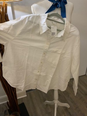 H+M  Oxford Hemd  Bluse weiß  Gr. XXL neu mit Etikett (35)