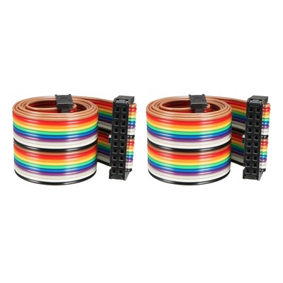 Ribbon Cable IDC Rainbow with F/F C Type, [for Displayed] - 19'' 34 Pins / 2 Pcs