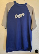 DODGERS Men's Blue Crew Neck Shirt No Tag Refer to Pictures For Sizing 