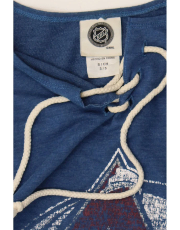 NHL Womens Oversized Graphic Sweatshirt Jumper UK 10 Small Blue Cotton CZ09 - Image 3 of 3