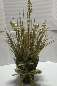 Artificial Lavender Bush Plastic in Decorative Pot, Approx. 10 Inch