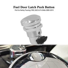 Fuel Door Latch Push Button Gas Oil Cap Tank Fit For Harley Electra Glide 1992+