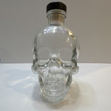 Crystal Head Vodka Skull Shaped Collectible Clear Glass Liquor Bottle 750 ml