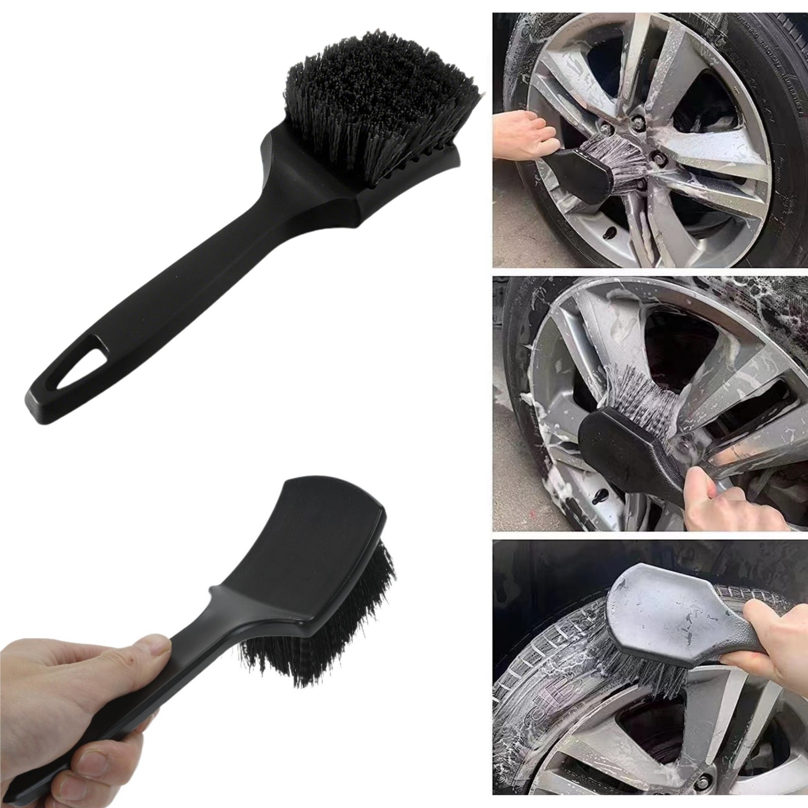 Spazzola pulizia auto spazzola ruota spazzola cerchioni spazzola auto spazzola pneumatici spazzola lavaggio foto 2