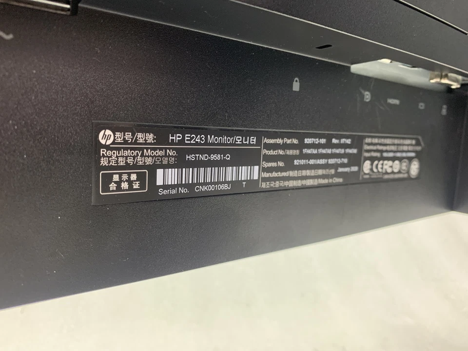 HP EliteDisplay E243 24" Widescreen HDMI LED Monitor 1920 x 1080 Grade B +Cables - Image 3 of 4