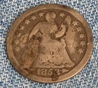 ✓ 1853 Seated Liberty Silver Half Dime with Arrows