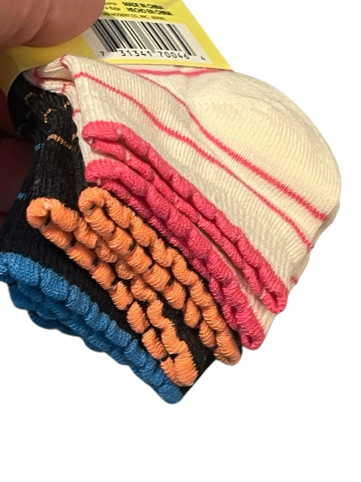 Mamia Ankle Socks 3 Pair Womens Size 6-8 Striped Pattern Multicolor Ruffle NEW - Image 2 of 4