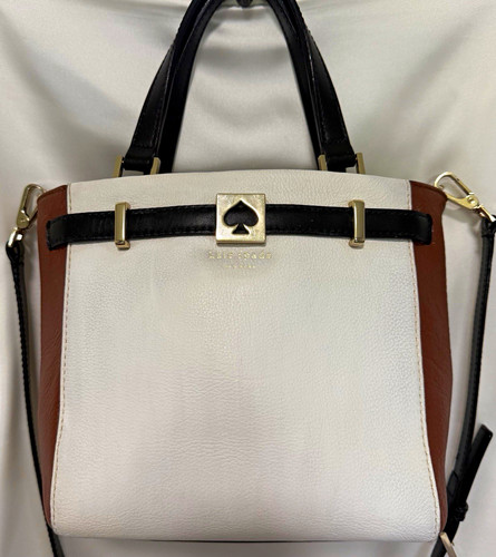 kate spade new york Colorblock Medium Satchel Top Handle Detachable Strap Gold