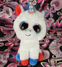 6" LIBERTY the Unicorn ❤️ Near Mint MWNMT ❤️ TY Beanie Boo RARE USA PATRIOTIC