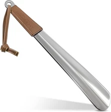 Charmount Metal Shoe Horn - 12 Inch Long Shoe Horns for Senior, Men, Women, Kids