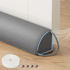 Door Draft Stopper 36 Inches, Weighted Triangular Door Snake for Winter Noise...