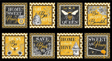 Bumble Bee Hive Fabric 24" X44" Panel Show Me The Honey Cotton by Blank Quilting
