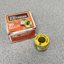 Type W 30 amp FUSE Fast Acting Edison Base screw in - Master Electrician - Qty 4