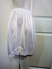 12 Slip With Embroider Bottom White or Ivory 29" szs M / L / 2X