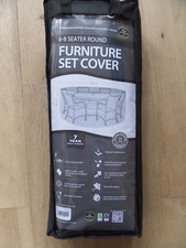 Garland W1400 6-8 Seater Round Furniture Set Cover In Black BNIP