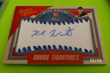 2019 KYLE WRIGHT Leather & Lumber Signatures Baseball BLUE ROOKIE AUTO (35/99) 