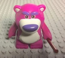 Lego Lotso The Bear Toy Story Mini Figure With Reddish Brown Bar / Stick