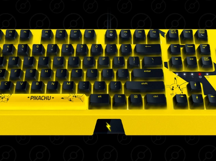 Razer Pokemon Pikachu limited Mechanical Wired gaming keyboard 104keys backlight - Image 2 of 4