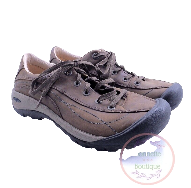 Sneaker da passeggio KEEN TOYAH marroni in pelle stringate escursionismo Oxford donna taglia 8