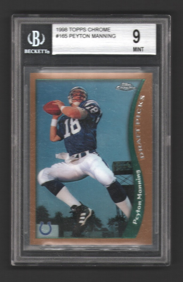 Peyton Manning 1998 Topps Chrome #165 Rookie Card Rc BGS 9 (Mint 