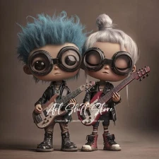 Digital Image Picture Photo Wallpaper Background Desktop Art Ai - Punk Rock Art