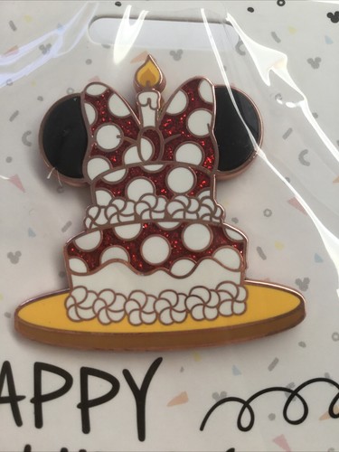 Prendedor Disney Minnie Mouse Feliz Cumpleaños Pastel Intercambio Prendedor en Tarjeta de Regalo NUEVO - Imagen 3 de 3
