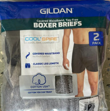 Gildan Covered Waistband Boxer Briefs 4PK - M