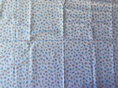 DAVID TEXTILES FABRIC~Cathy Loo~PASTEL WHITE BLUE PINK~Butterflies~Dragonflies~