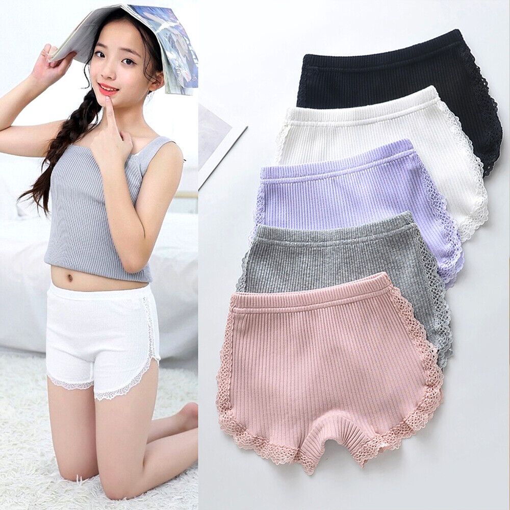 Lady Girl Briefs Cute Lace Safety Boxer Shorts Panties Panty Plus Size 3-13  Year