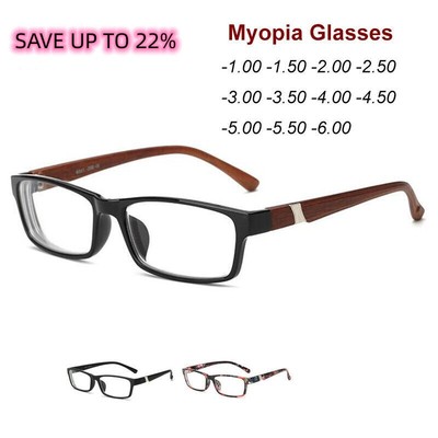 Fashion Myopia Nearsighted Glasses For Men Women Classic Square Frame Glasses