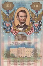1909, Abraham Lincoln Patriotic Postcard, Used (35989)