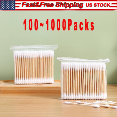 100~1000X Bamboo Cotton Buds Swab Eco Friendly Vegan Organic Natural Wood Sticks