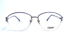 New Lamy Lunettes Silver Metal Half Rim Eyeglasses Laccent 101 X606 53 15 130