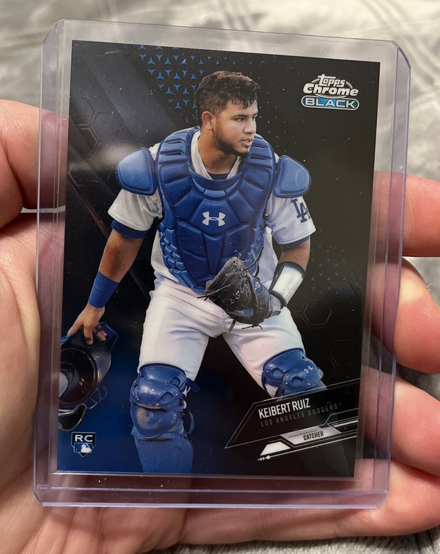 2021 Topps Chrome Black Keibert Ruiz 73/75 RC Rookie Blue Refractor #64