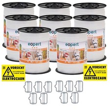 1600m 40mm Weidezaun Band 9xNIRO 1 Leiter GRATIS Elektro Zaun Pferde Pony
