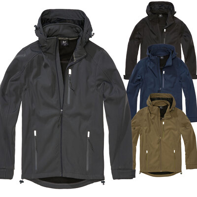 Brandit Herren Softshell Jacke Herbst Frühlings Regen Übergangs Jacke Outdoor
