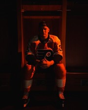 Matvei Michkov Locker Room Philadelphia Flyers 8x10 NHL Hockey Photo