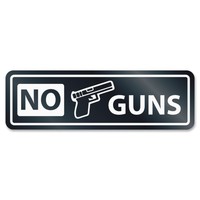 U.s. Stamp & Sign No Guns Window Sign - Uss9436 U.s. Stamp & Sign No Guns Window Sign - Uss9436