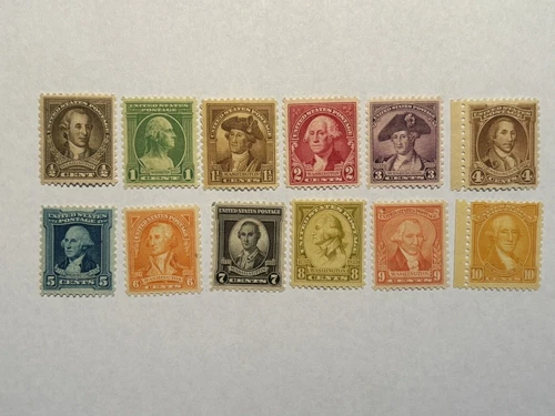 12 US STAMPS #704 - 715 Washington MNH OG SEE IMAGES LARGE COLLECTION LOT !!!
