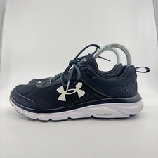 Under Armour Women Shoes Size 7 Black White Charged Assert Running Mesh Jogging