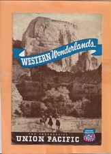 UNION PACIFIC WESTERN WONDERLANDS VINTAGE BOOKLET BROCHURE 7" X 10