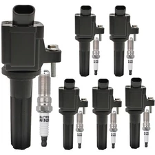 UF497 Ignition Coil Packs 12612369 with Iridium Spark Plugs 5019 Set of 6PCS ...