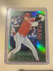 Shohei Ohtani 2020 Bowman Platinum Baseball Green Foil #/299 Card #5